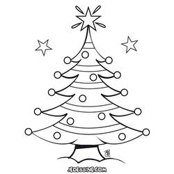 Dibujo para colorear: Arbol de Navidad (Objetos) #167615 - Dibujos para Colorear e Imprimir Gratis
