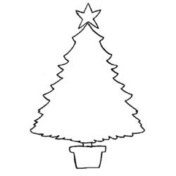 Dibujo para colorear: Arbol de Navidad (Objetos) #167631 - Dibujos para Colorear e Imprimir Gratis