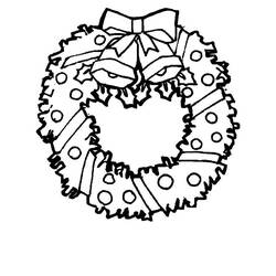 Dibujo para colorear: Corona de Navidad (Objetos) #169334 - Dibujos para Colorear e Imprimir Gratis