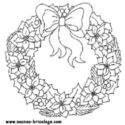 Dibujo para colorear: Corona de Navidad (Objetos) #169335 - Dibujos para Colorear e Imprimir Gratis