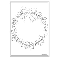 Dibujo para colorear: Corona de Navidad (Objetos) #169343 - Dibujos para Colorear e Imprimir Gratis