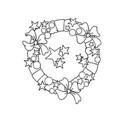 Dibujo para colorear: Corona de Navidad (Objetos) #169350 - Dibujos para Colorear e Imprimir Gratis