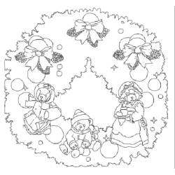 Dibujo para colorear: Corona de Navidad (Objetos) #169375 - Dibujos para Colorear e Imprimir Gratis
