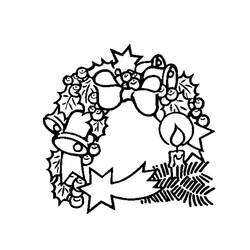 Dibujo para colorear: Corona de Navidad (Objetos) #169383 - Dibujos para Colorear e Imprimir Gratis