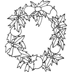 Dibujo para colorear: Corona de Navidad (Objetos) #169389 - Dibujos para Colorear e Imprimir Gratis