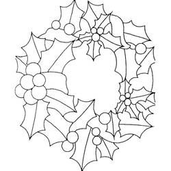 Dibujo para colorear: Corona de Navidad (Objetos) #169415 - Dibujos para Colorear e Imprimir Gratis