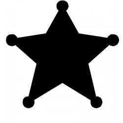 Dibujo para colorear: Estrella de sherif (Objetos) #118662 - Dibujos para Colorear e Imprimir Gratis