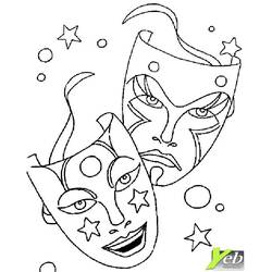 Dibujo para colorear: Máscara (Objetos) #120640 - Dibujos para Colorear e Imprimir Gratis