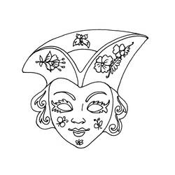 Dibujo para colorear: Máscara (Objetos) #120767 - Dibujos para Colorear e Imprimir Gratis