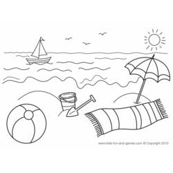 Dibujo para colorear: Pelota de playa (Objetos) #169256 - Dibujos para Colorear e Imprimir Gratis