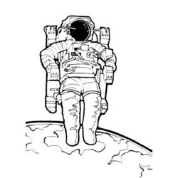 Dibujo para colorear: Astronauta (Ocupaciones) #87596 - Dibujos para Colorear e Imprimir Gratis