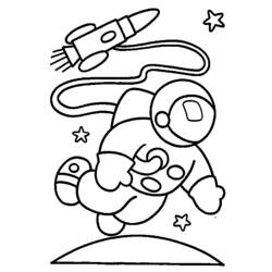 Dibujo para colorear: Astronauta (Ocupaciones) #87597 - Dibujos para Colorear e Imprimir Gratis