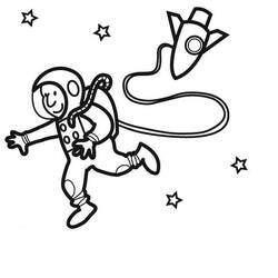 Dibujo para colorear: Astronauta (Ocupaciones) #87598 - Dibujos para Colorear e Imprimir Gratis