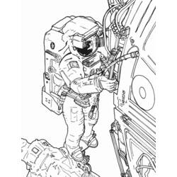 Dibujo para colorear: Astronauta (Ocupaciones) #87599 - Dibujos para Colorear e Imprimir Gratis