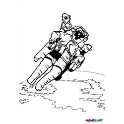 Dibujo para colorear: Astronauta (Ocupaciones) #87601 - Dibujos para Colorear e Imprimir Gratis