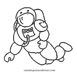 Dibujo para colorear: Astronauta (Ocupaciones) #87602 - Dibujos para Colorear e Imprimir Gratis