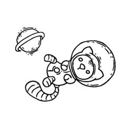 Dibujo para colorear: Astronauta (Ocupaciones) #87610 - Dibujos para Colorear e Imprimir Gratis