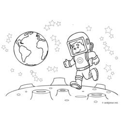 Dibujo para colorear: Astronauta (Ocupaciones) #87618 - Dibujos para Colorear e Imprimir Gratis