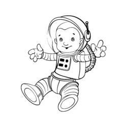 Dibujo para colorear: Astronauta (Ocupaciones) #87630 - Dibujos para Colorear e Imprimir Gratis