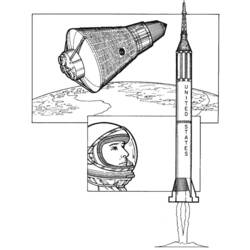 Dibujo para colorear: Astronauta (Ocupaciones) #87631 - Dibujos para Colorear e Imprimir Gratis