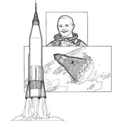 Dibujo para colorear: Astronauta (Ocupaciones) #87634 - Dibujos para Colorear e Imprimir Gratis