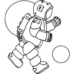Dibujo para colorear: Astronauta (Ocupaciones) #87642 - Dibujos para Colorear e Imprimir Gratis