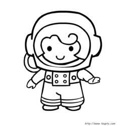 Dibujo para colorear: Astronauta (Ocupaciones) #87658 - Dibujos para Colorear e Imprimir Gratis
