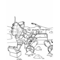 Dibujo para colorear: Astronauta (Ocupaciones) #87911 - Dibujos para Colorear e Imprimir Gratis