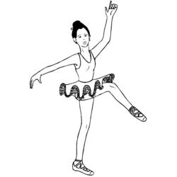 Dibujo para colorear: Bailarín / Bailarina (Ocupaciones) #92234 - Dibujos para Colorear e Imprimir Gratis