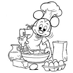 Dibujo para colorear: Cocinero / Cocinera (Ocupaciones) #91774 - Dibujos para Colorear e Imprimir Gratis