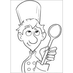 Dibujo para colorear: Cocinero / Cocinera (Ocupaciones) #91781 - Dibujos para Colorear e Imprimir Gratis