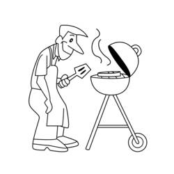 Dibujo para colorear: Cocinero / Cocinera (Ocupaciones) #91850 - Dibujos para Colorear e Imprimir Gratis
