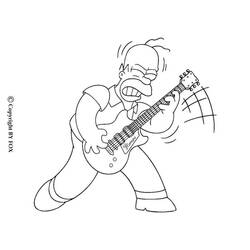 Dibujo para colorear: Guitarrista (Ocupaciones) #98059 - Dibujos para Colorear e Imprimir Gratis