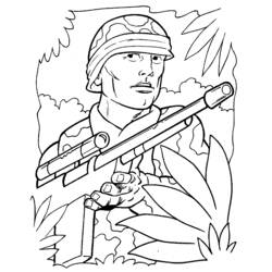 Dibujo para colorear: Militar (Ocupaciones) #102109 - Dibujos para Colorear e Imprimir Gratis
