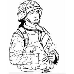 Dibujo para colorear: Militar (Ocupaciones) #102118 - Dibujos para Colorear e Imprimir Gratis