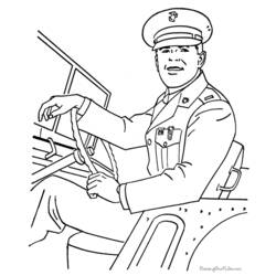 Dibujo para colorear: Militar (Ocupaciones) #102236 - Dibujos para Colorear e Imprimir Gratis