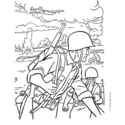 Dibujo para colorear: Militar (Ocupaciones) #102238 - Dibujos para Colorear e Imprimir Gratis