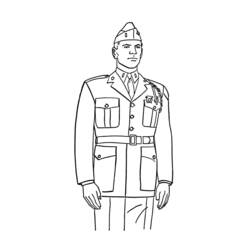 Dibujo para colorear: Militar (Ocupaciones) #102381 - Dibujos para Colorear e Imprimir Gratis