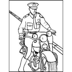 Dibujo para colorear: Oficial de policia (Ocupaciones) #105360 - Dibujos para Colorear e Imprimir Gratis