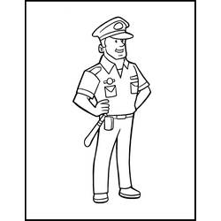Dibujo para colorear: Oficial de policia (Ocupaciones) #105362 - Dibujos para Colorear e Imprimir Gratis