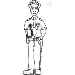 Dibujo para colorear: Oficial de policia (Ocupaciones) #105364 - Dibujos para Colorear e Imprimir Gratis