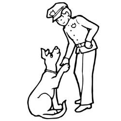 Dibujo para colorear: Oficial de policia (Ocupaciones) #105370 - Dibujos para Colorear e Imprimir Gratis