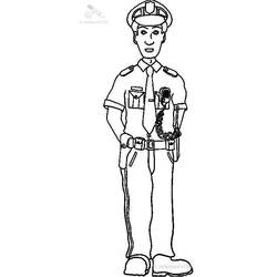 Dibujo para colorear: Oficial de policia (Ocupaciones) #105378 - Dibujos para Colorear e Imprimir Gratis