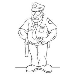Dibujo para colorear: Oficial de policia (Ocupaciones) #105385 - Dibujos para Colorear e Imprimir Gratis