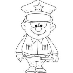 Dibujos para colorear: Oficial de policia - Dibujos para Colorear e Imprimir Gratis