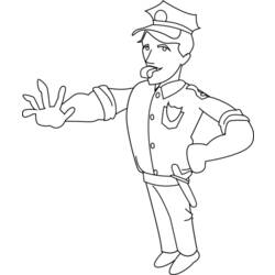 Dibujo para colorear: Oficial de policia (Ocupaciones) #105398 - Dibujos para Colorear e Imprimir Gratis