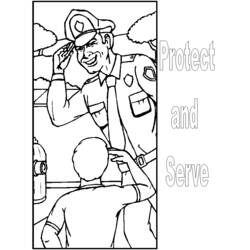 Dibujo para colorear: Oficial de policia (Ocupaciones) #105428 - Dibujos para Colorear e Imprimir Gratis