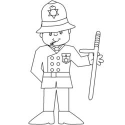 Dibujo para colorear: Oficial de policia (Ocupaciones) #105445 - Dibujos para Colorear e Imprimir Gratis