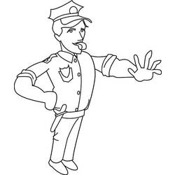 Dibujo para colorear: Oficial de policia (Ocupaciones) #105447 - Dibujos para Colorear e Imprimir Gratis