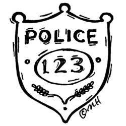 Dibujo para colorear: Oficial de policia (Ocupaciones) #105470 - Dibujos para Colorear e Imprimir Gratis